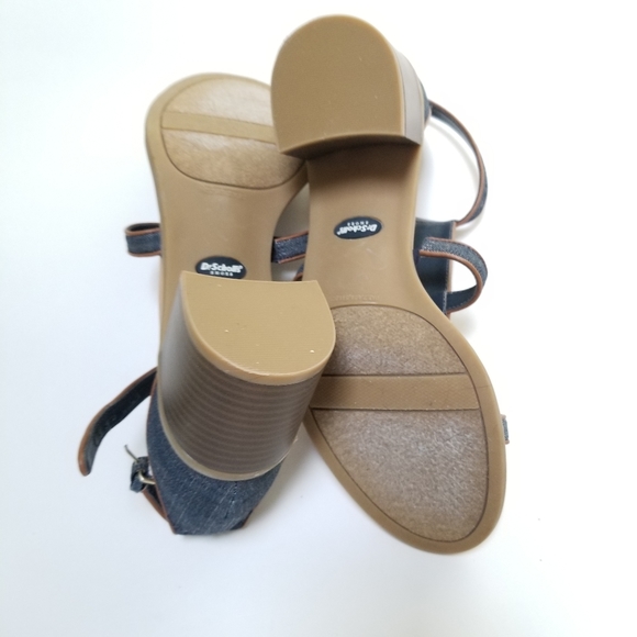 Dr Scholl's Denim Block Heel Strappy Sandal - Picture 5 of 6